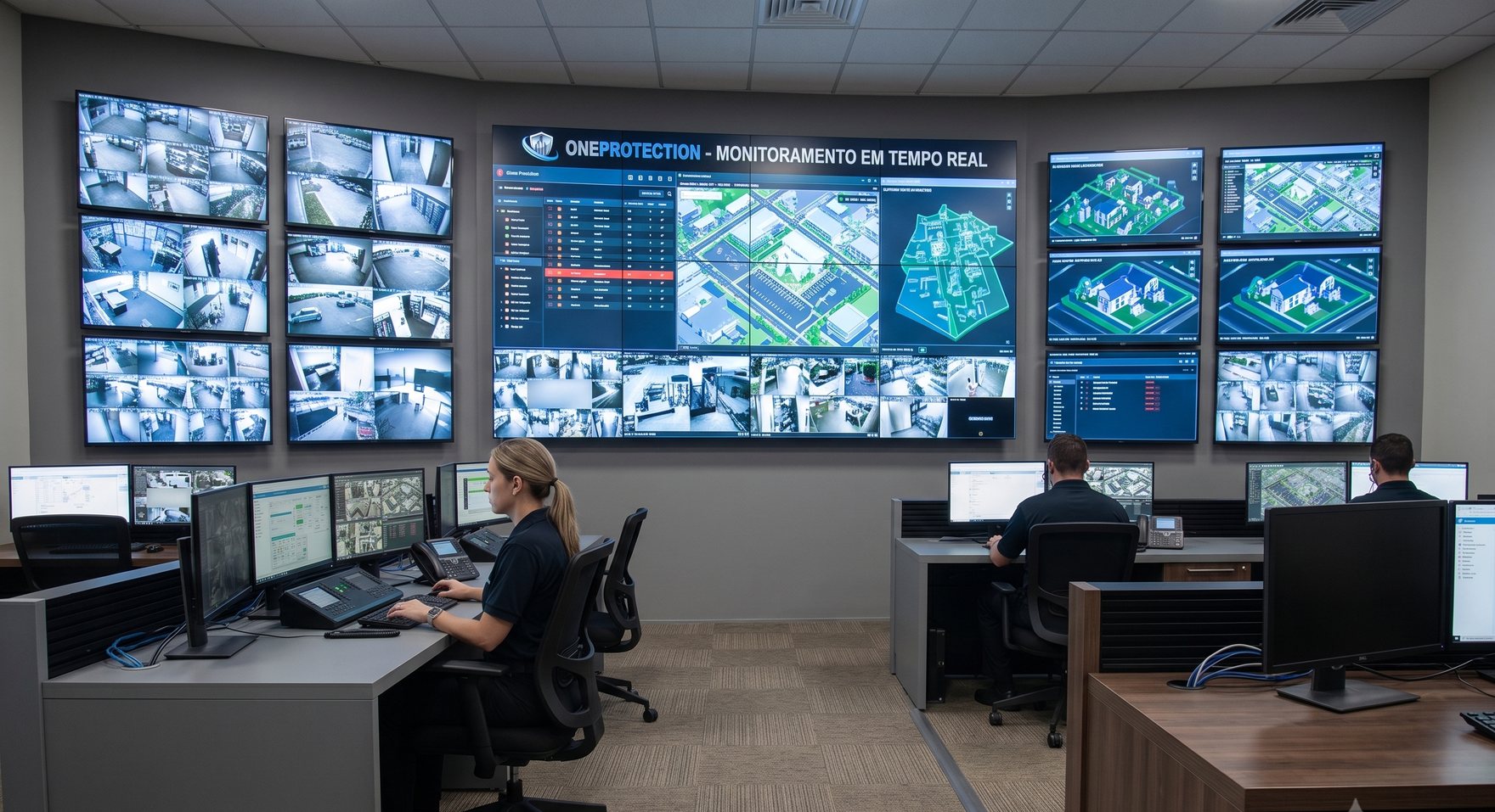 Central de monitoramento da One Protection